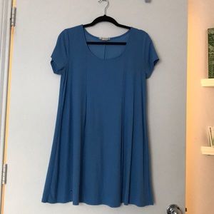 dark baby blue casual dress